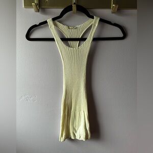 NWOT Free People Intimately White Ribbed Racerback Tank Top Size XS